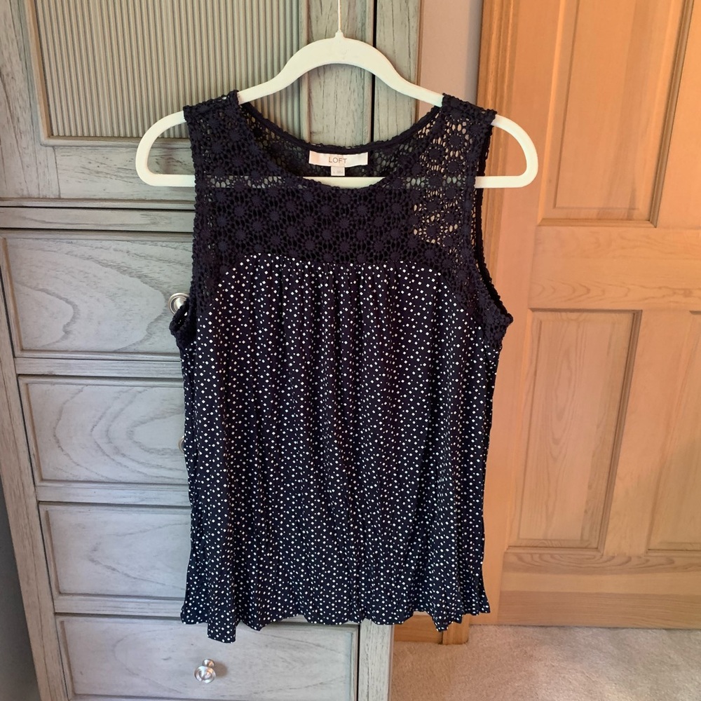 LOFT Navy Tank Top Blouse